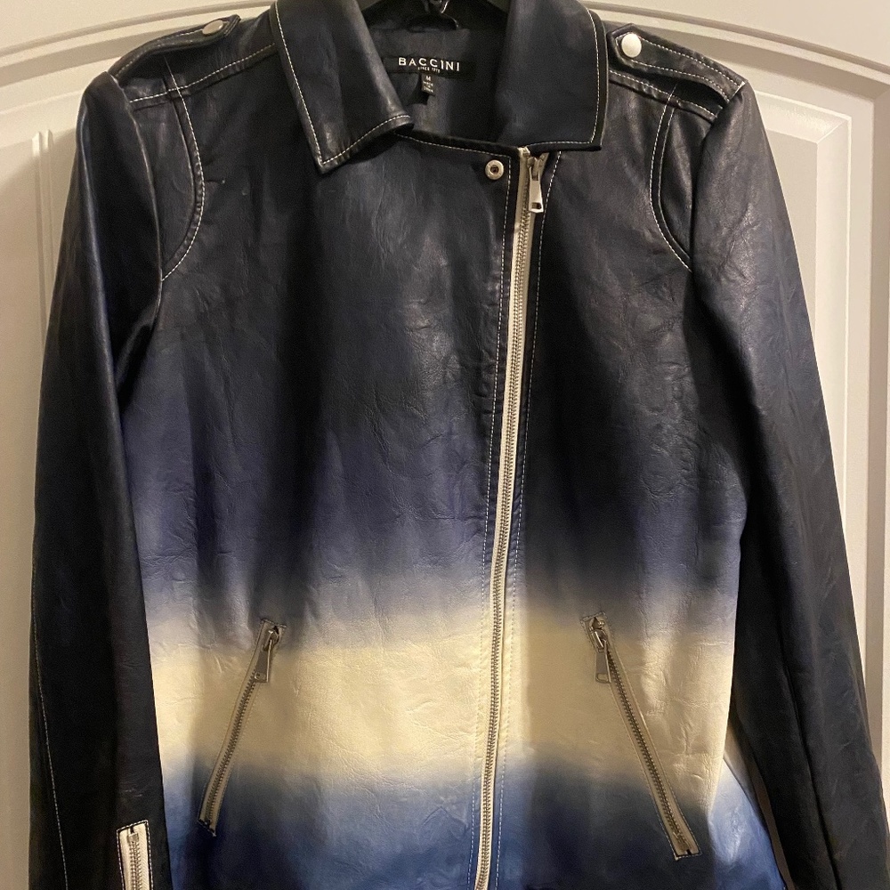 Baccini Faux Leather Jacket with Cotton Interior (Medium)